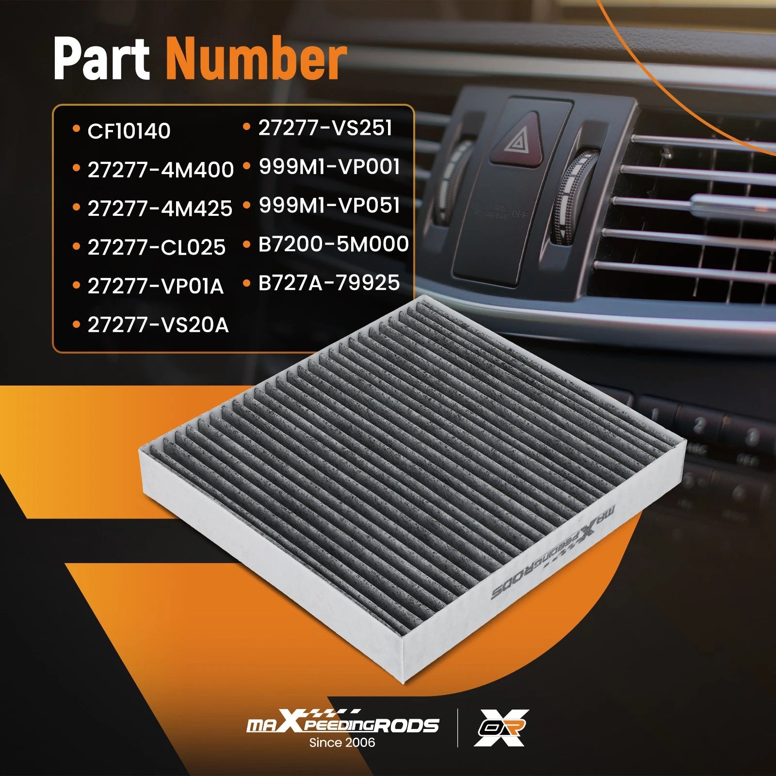 Cabin Air Filter for Mitsubishi Eclipse Cross 2018-2025 7803A109 TS200001 CF147