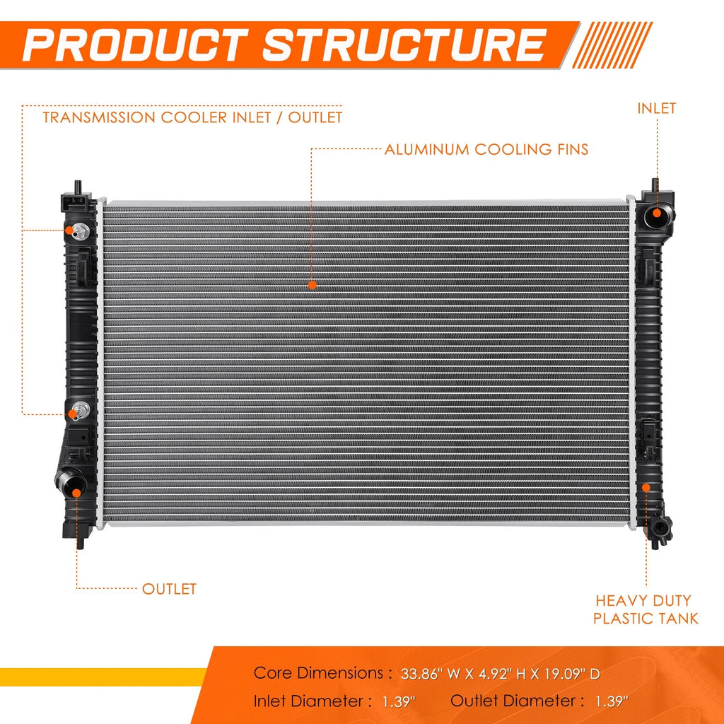 Full Aluminum Core Radiator for Nissan Rogue 2.5L (2021–2023) DPI-13929