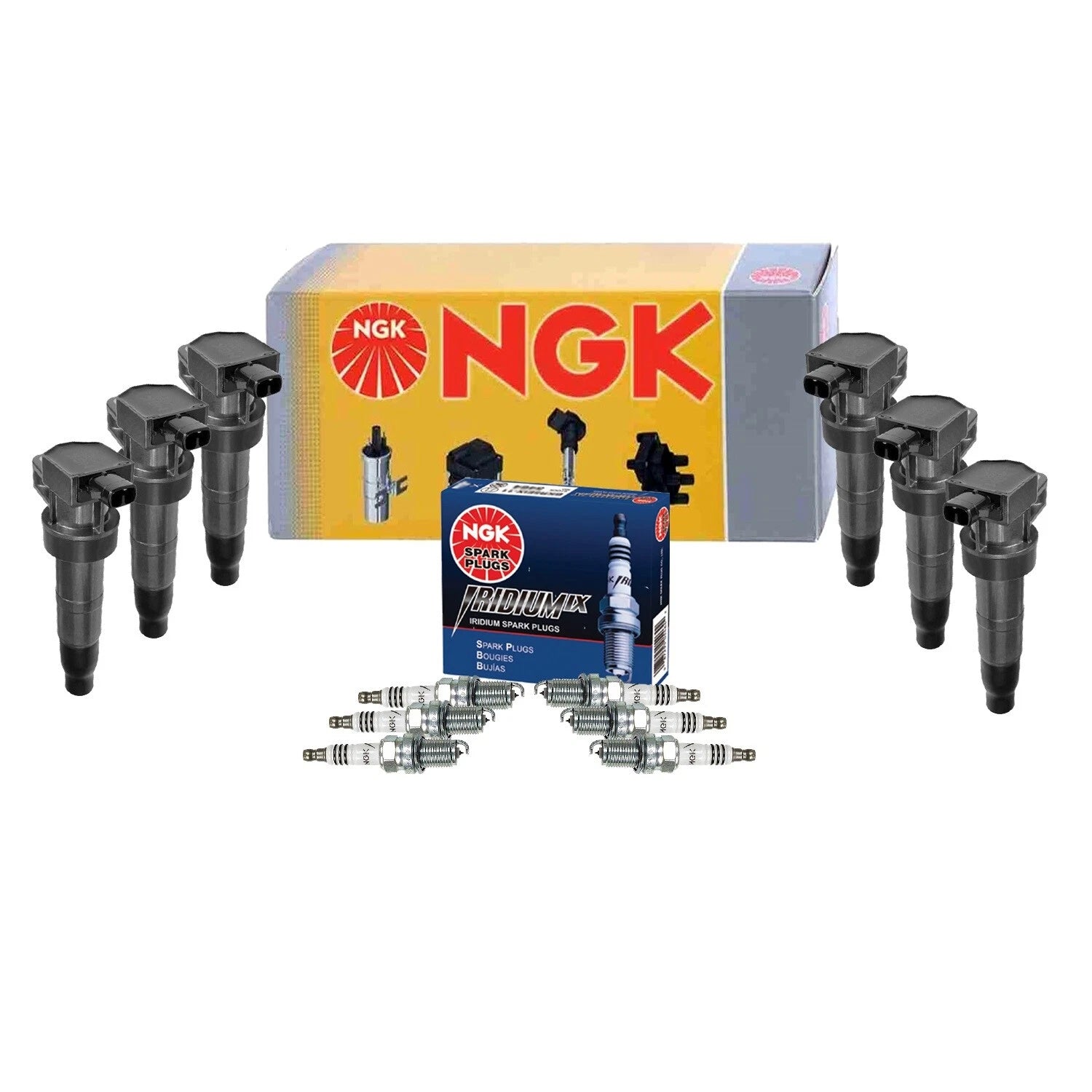 Set of 6 Ignition Coils & 6 Iridium IX Spark Plugs for Hyundai Kia 3.3L V6
