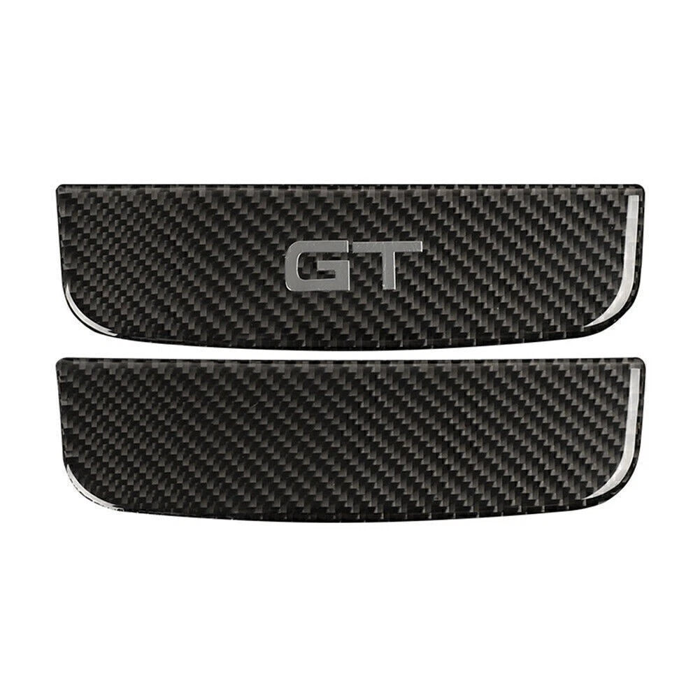 Carbon Fiber Interior Storage Box Trim Cover for Ford Mustang (2015–2019)