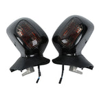 Black Rearview Mirrors with Smoke Signal Lens for Honda Goldwing GL1800 (2001–2017)