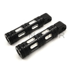 Black Edge Cut Footpegs for Harley Softail Fat Boy FLFB, Fat Bob FX (2018–2023)