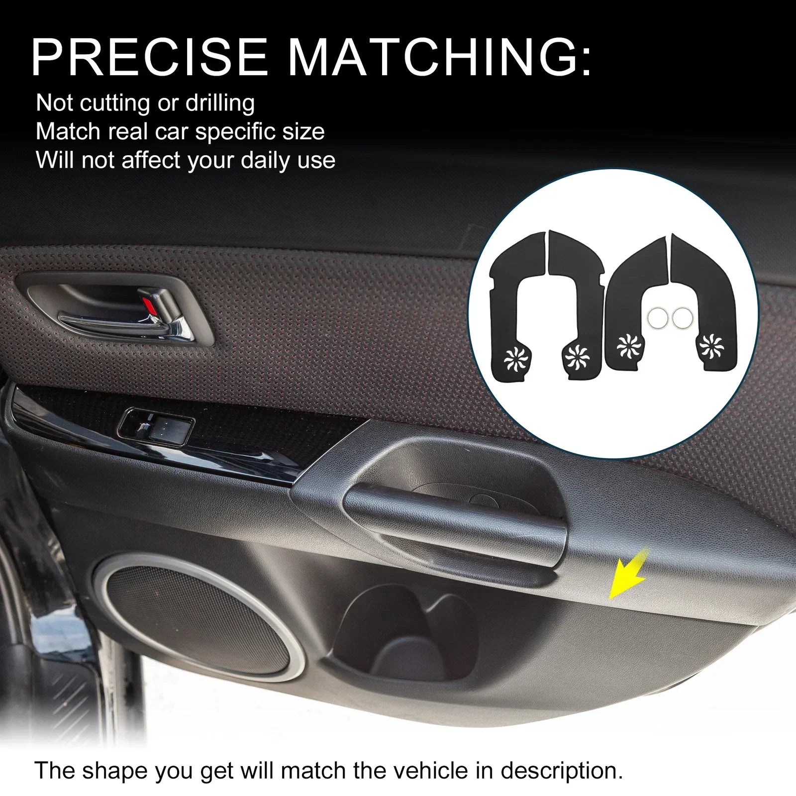 Car Door Leather Anti Kick Pad Sticker for Mercedes-Benz GLB (2020-2025)