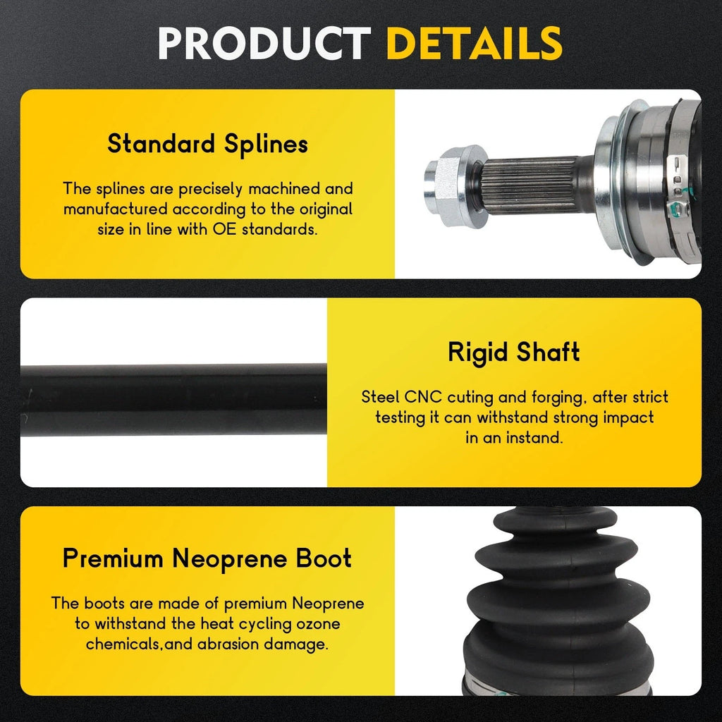 CV Axle Shaft Assembly for Acura MDX (2014–2015) Rear Passenger Side