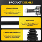 CV Axle Shaft Assembly for Acura MDX (2014–2015) Rear Passenger Side