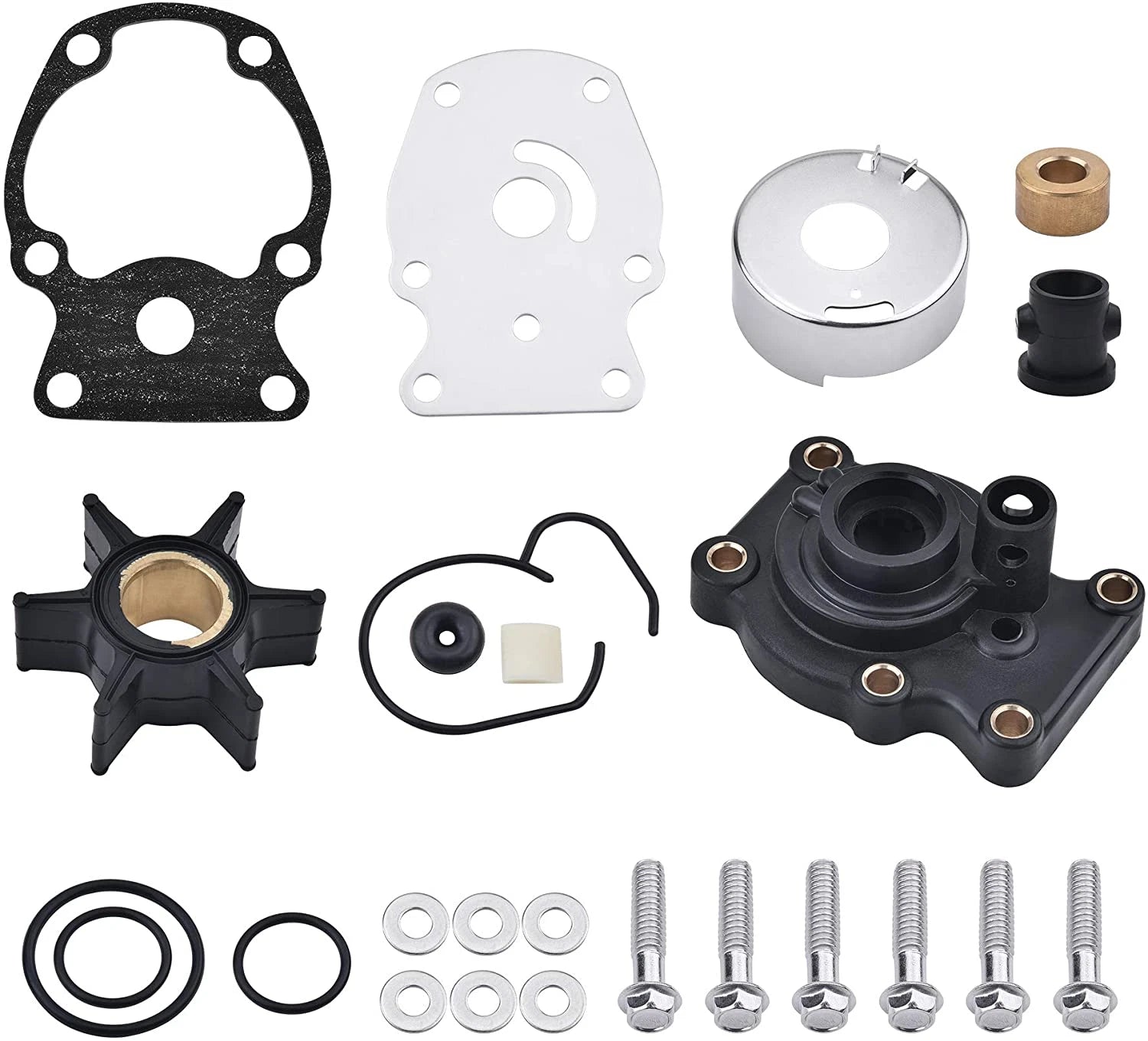 Water Pump Impeller Kit for Evinrude Johnson 20 25 30 35 HP (Replaces 393630)
