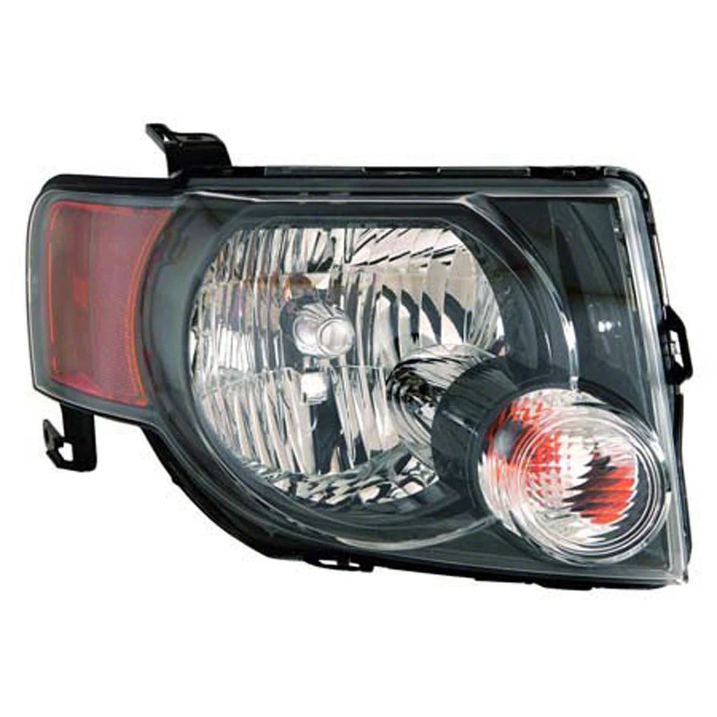 Replacement Passenger Side Head Light Assembly w/Dark Shaded Bezel