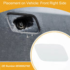 Front Right Washer Nozzle Cover Cap for Audi A4 (2005–2008) 1Pcs White