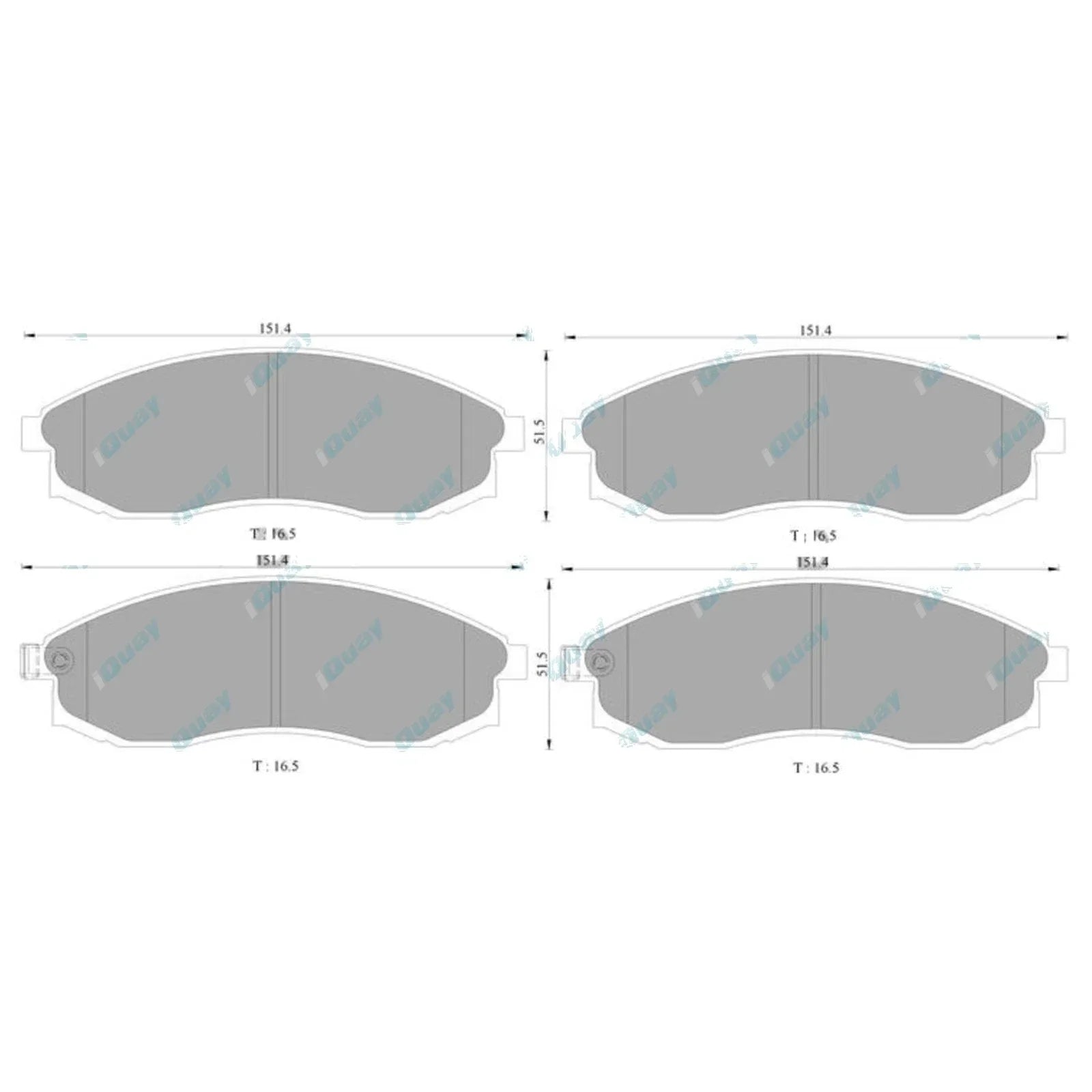 Wagner Front Disc Brake Pad Set for Nissan Maxima A32 3.0L VQ30DE 1995~1999 FWD
