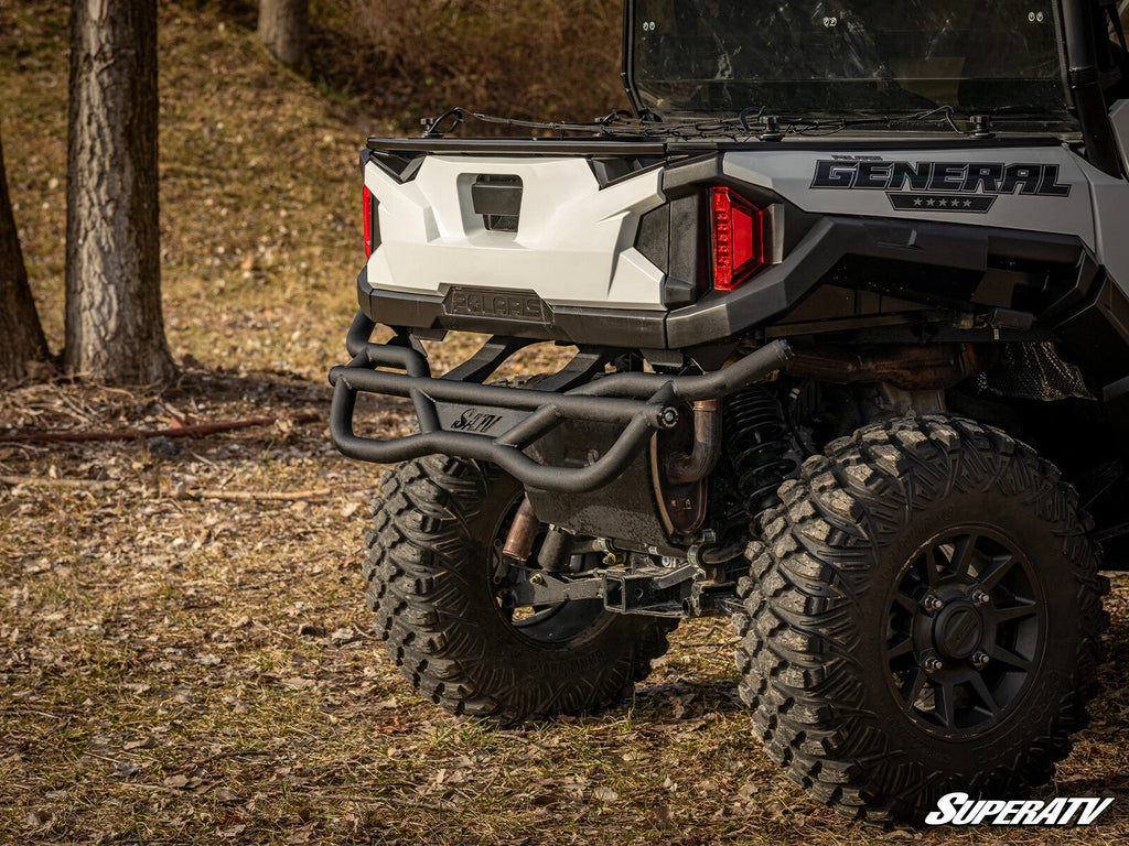 SuperATV Rear Bumper for Polaris General XP 1000 (2020–2023) - Wrinkle Black