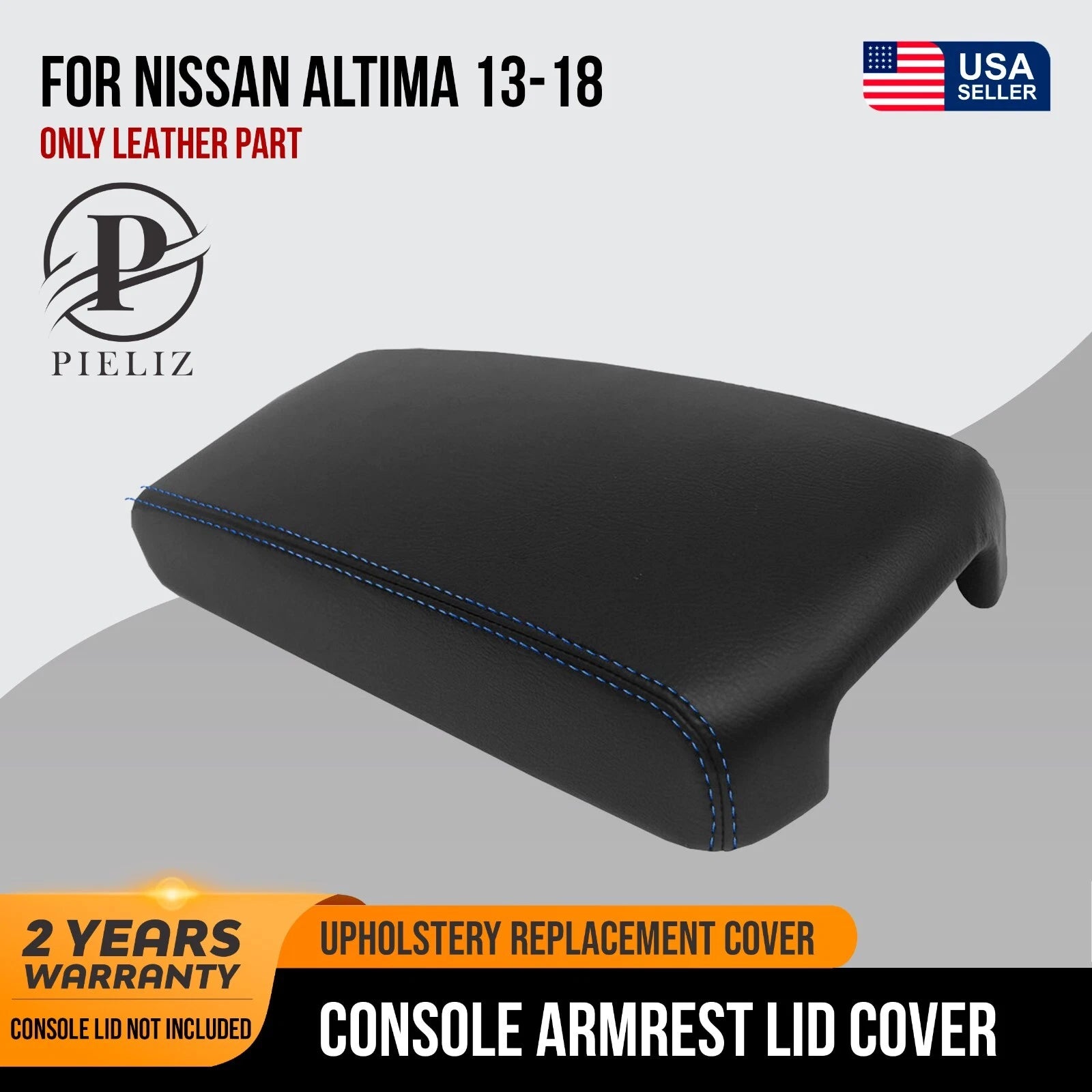 Leather Synthetic Console Armrest Cover for Nissan Altima (2013–2018)
