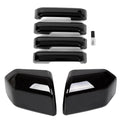 Gloss Black Top Half Mirror & Door Handle Covers for Ford F150 (2015–2020)