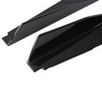 2X Black Side Skirt Extensions for Corvette C8 (2020–2024) ABS Body Panel