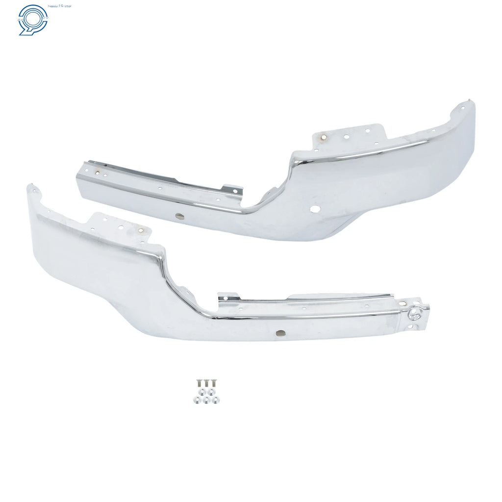 Steel Split Front Bumper for GMC Sierra 1500 (2019-2021) Chrome with Sensor Holes