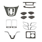 Set of 4 Black Carbon Fiber Interior Trim Kits for Honda CR-V