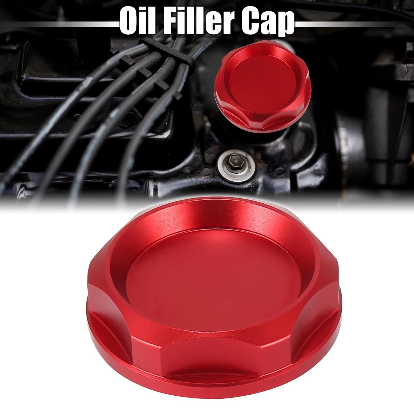 Red Aluminum Alloy Oil Filler Cap for Mitsubishi 