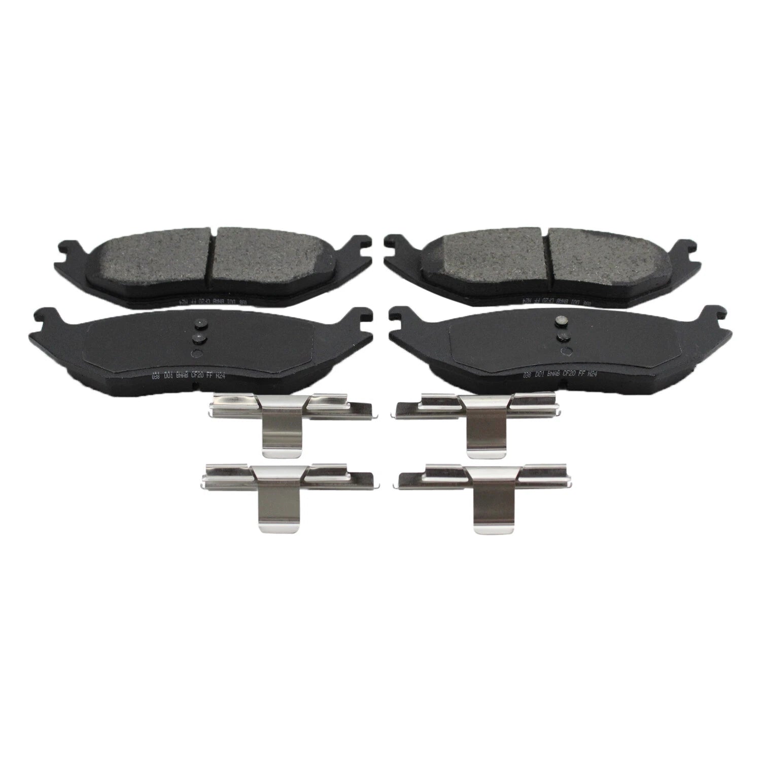 Set of 4 Rear Disc Brake Pads for Chrysler Aspen Dodge Durango Ram 1500 (Bosch BE967H)