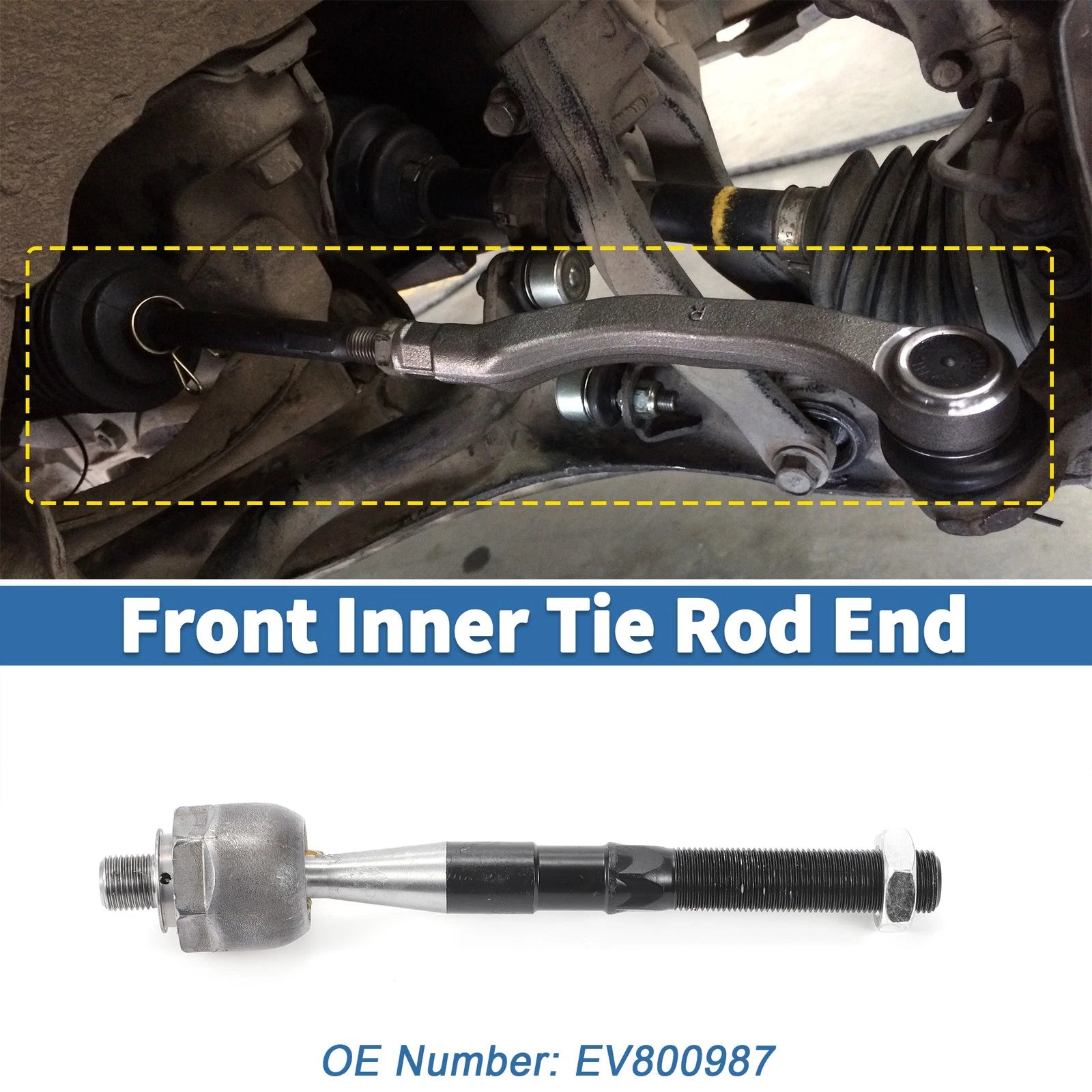 2pcs Front Inner Tie Rod End Links for Jeep Grand Cherokee (2011–2015) EV800987