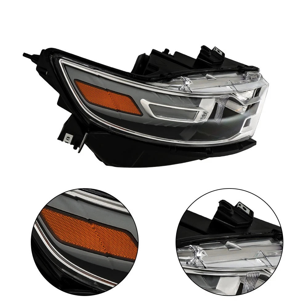 Set of 2 Clear Halogen Headlights for Ford Taurus (2013–2016)