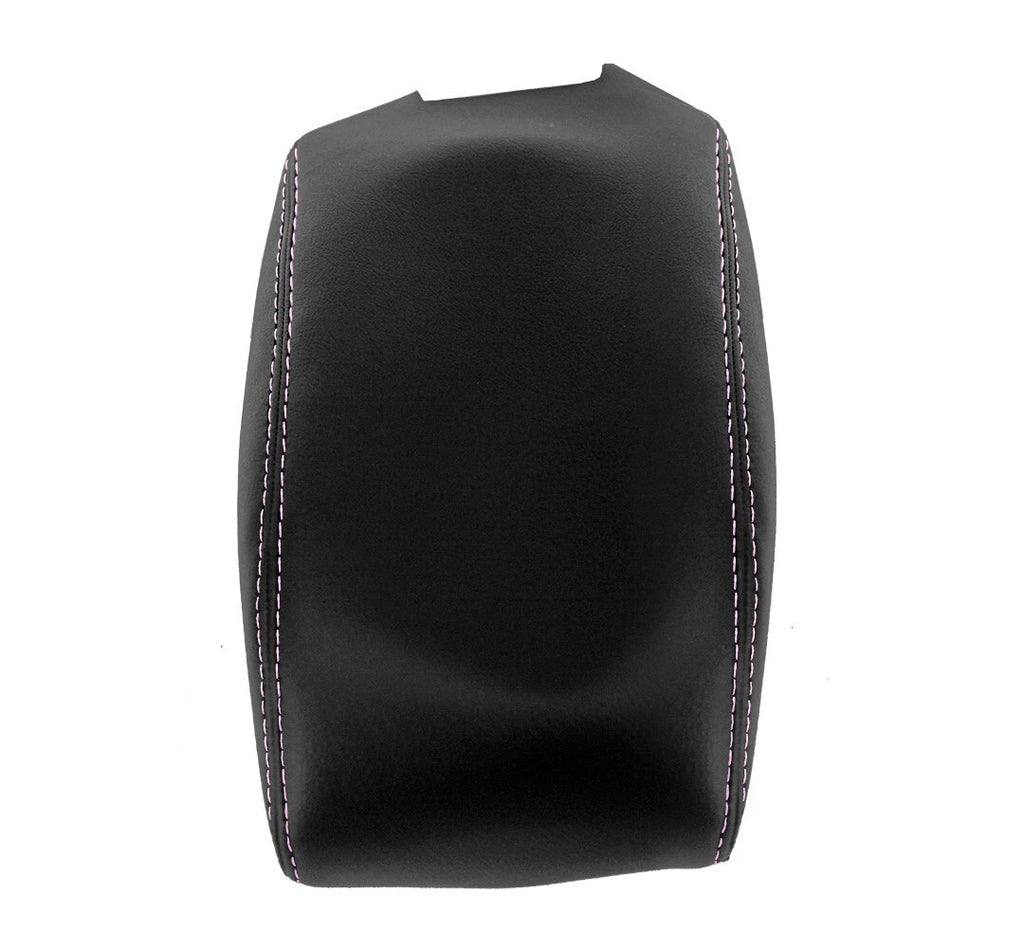 Leather Console Armrest Cover for Jeep Wrangler (2011–2017) Pink Stitch