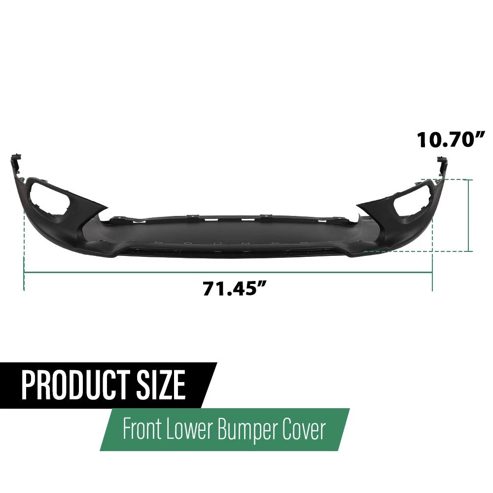 Front Lower Bumper Cover for Jeep Grand Cherokee (2014–2018) w/ Fog Light Hole