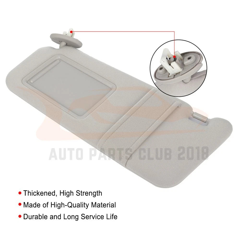 2PC Gray Sun Visor Pair for Toyota Venza (2009–2016)