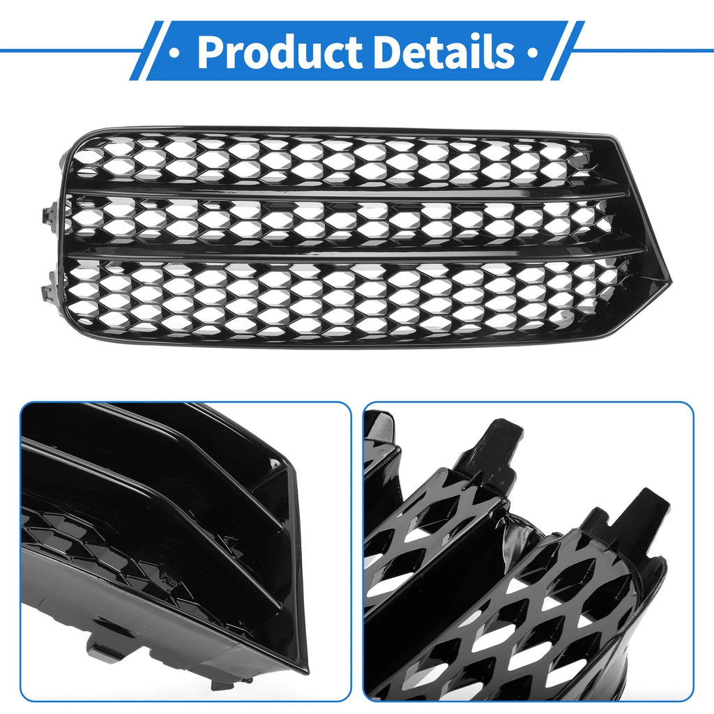 Fog Light Grill for Audi A1 (2010–2018) No. 8XA807682B Honeycomb Black