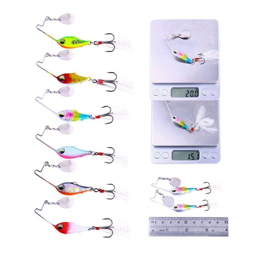 VIB Metal Fishing Lure Set of 2 (10g & 15g) for Bass Perch Swimbait