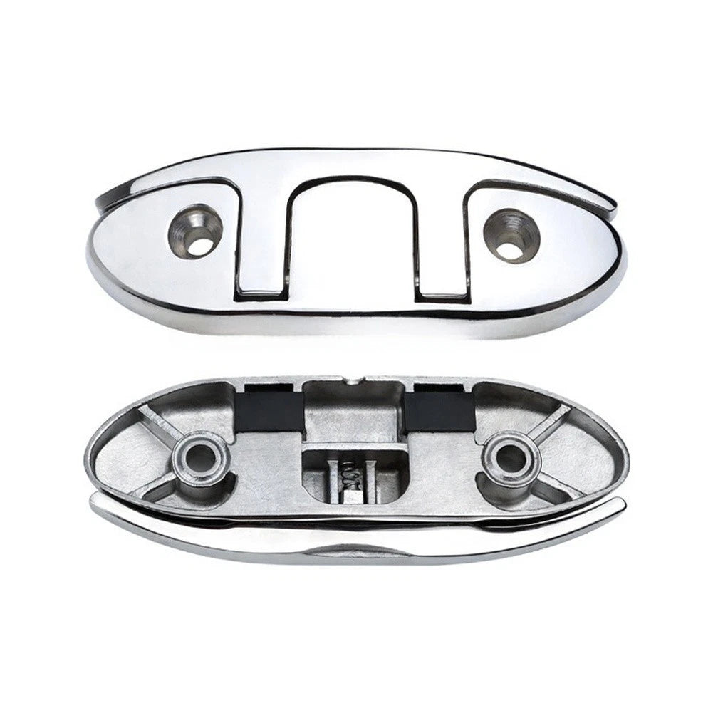 Folding Rope Cleat for Boats & Yachts - Marine Grade 316 Stainless Steel