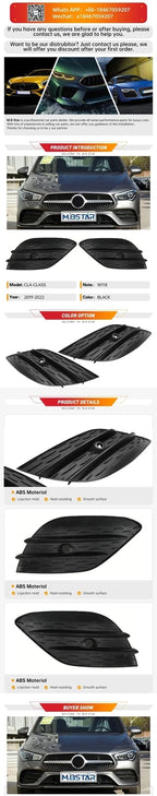 1X Front Bumper Lower Side Vent Trim for Mercedes Benz CLA W118 (2019–2023)