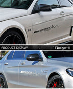 Car SUV Side Racing Sport Vinyl Decal Stickers Black Left & Right 78x11.5 cm