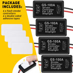 4X Flash Strobe Controller Box Flasher Module for LED Brake Tail Light D