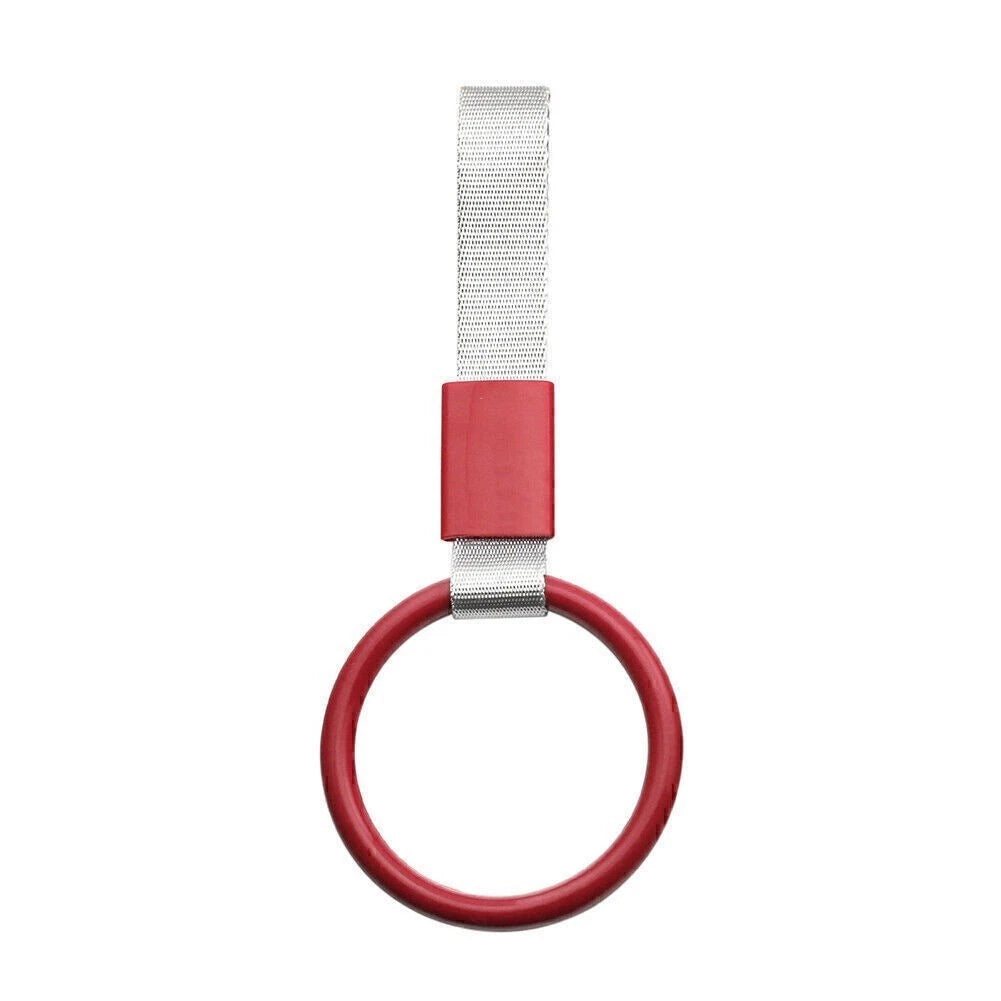 Tsurikawa Ring for JDM Subway Train Bus Handle Strap Charm (PVC Red)