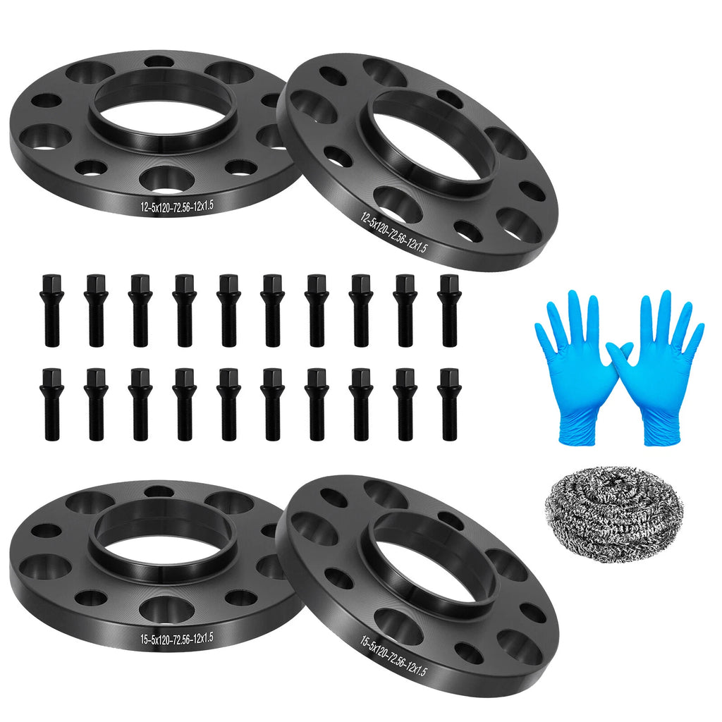 12mm+15mm Hubcentric Wheel Spacers for BMW 323i 325Ci 325xi 328i (2001–2006)