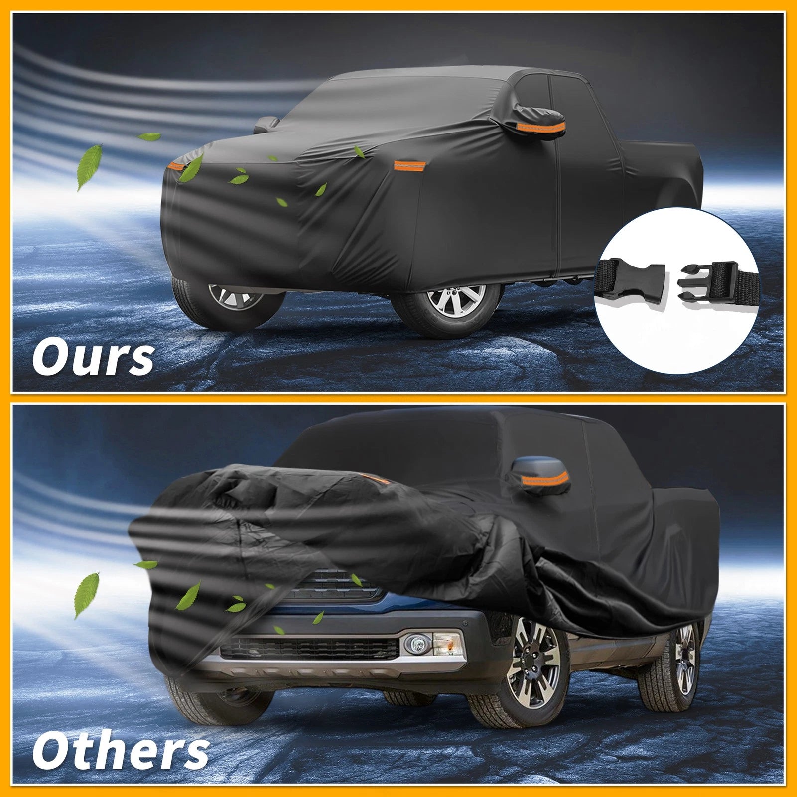 Waterproof Car Cover for Honda Ridgeline (2006–2023) 190T-PU with Zipper