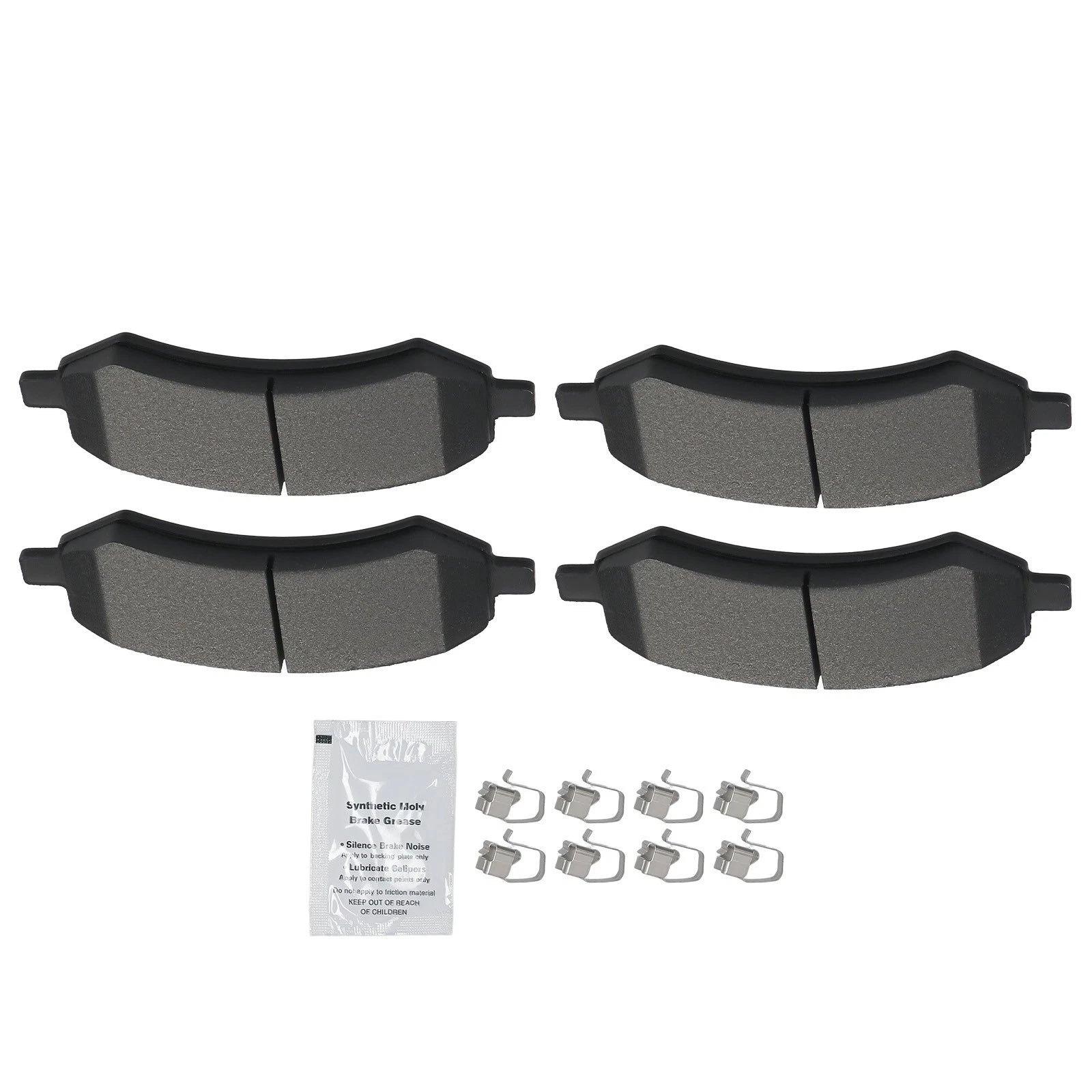 Set of 4 Front Brake Pads for Ram 1500 (2011–2018, 2019–2023 Classic)