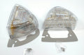 Amber LED Side Turn Signals Pair w Clear Lenses for Peterbilt 379 378 (2010–2020)