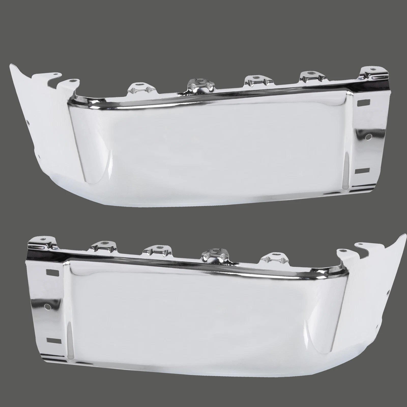 Set of 2 Chrome Rear Bumper End Caps for Silverado Sierra 1500 2500HD 3500HD (2007–2013)