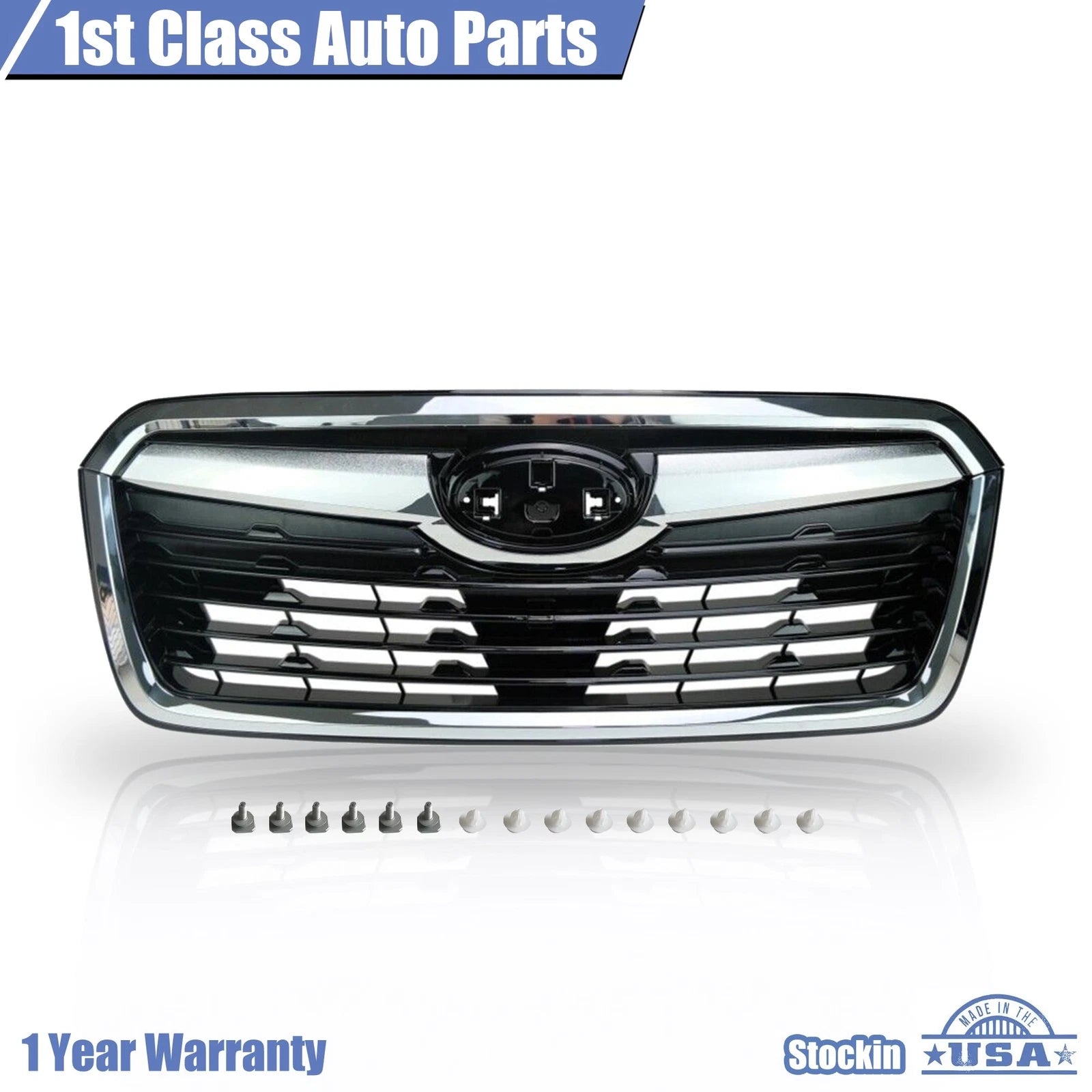 Chrome Trim Front Bumper Upper Grille for Subaru Forester (2019–2021)