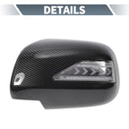 Pair Rearview Mirror Cover Overlay Black Carbon Fiber for Lexus RX330 RX350 (2003)