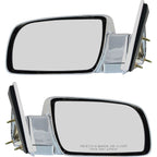 Set of 2 Manual Mirrors for Chevy GMC C1500 K1500 Chrome