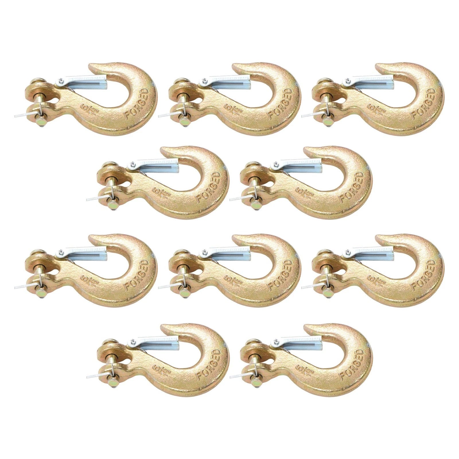 Set of 10 Clevis Slip Hooks for Heavy-Duty Applications (G70)