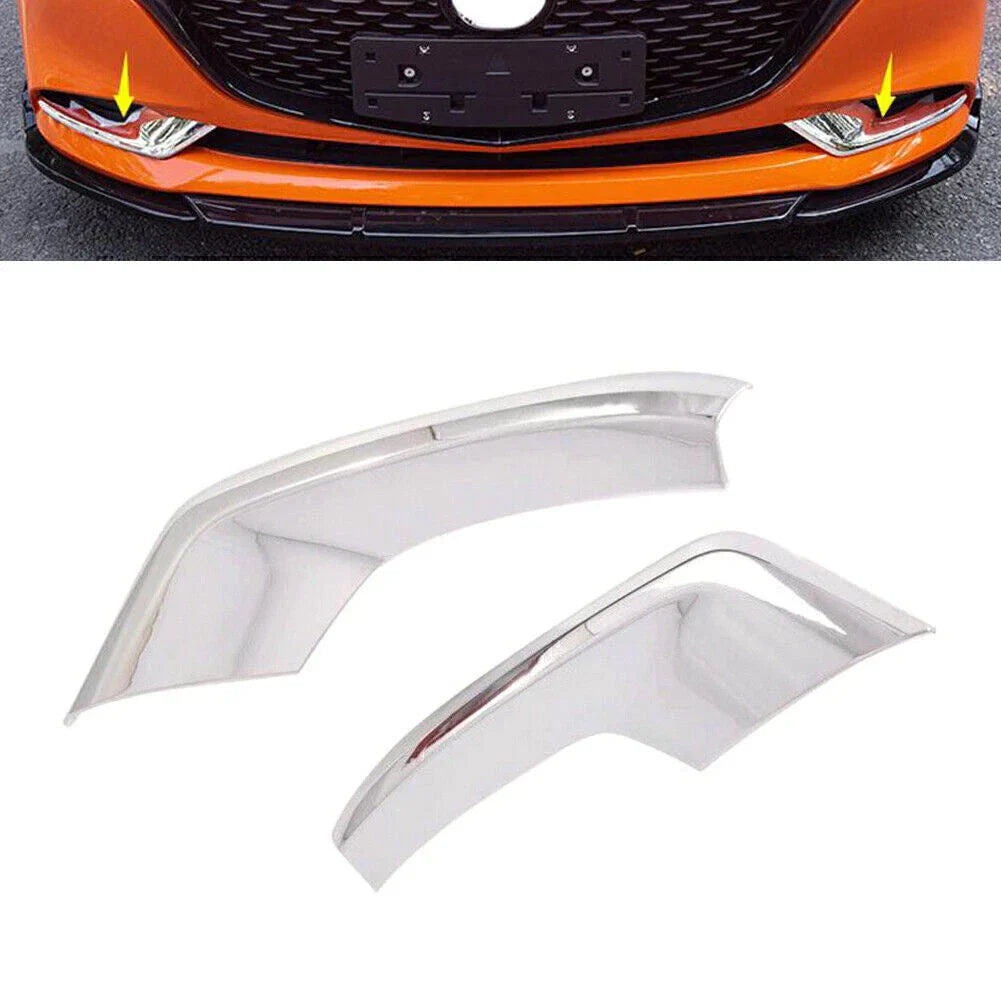 Chrome Front Fog Light Covers for Mazda 3 Sedan (2019-2020)