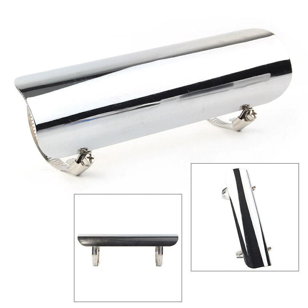 Exhaust Muffler Pipe Heat Shield Cover for Harley Motorcycle (Chrome)
