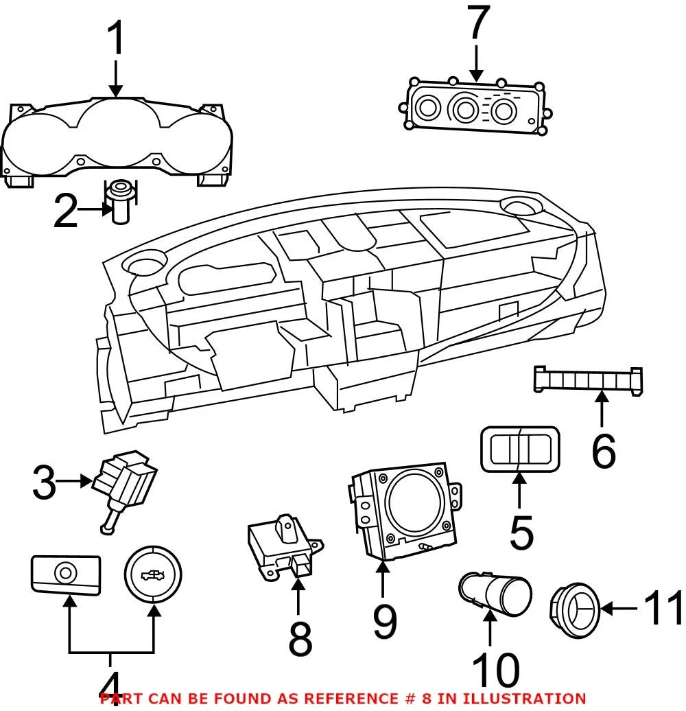 Genuine OEM HVAC Sun Sensor for Chrysler 3500 Ram (2011–2023) 68230115AB