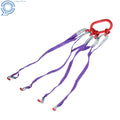 Set of 4 Lifting Slings Straps with Hooks for Heavy-Duty Rigging