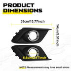 Set of 2 Fog Light Opening Bezel Covers for Mazda3 (2014–2016)