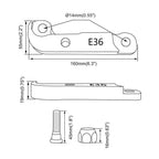 Aluminium Steering Lock Adapter for BMW E36 Drift Lock Kit