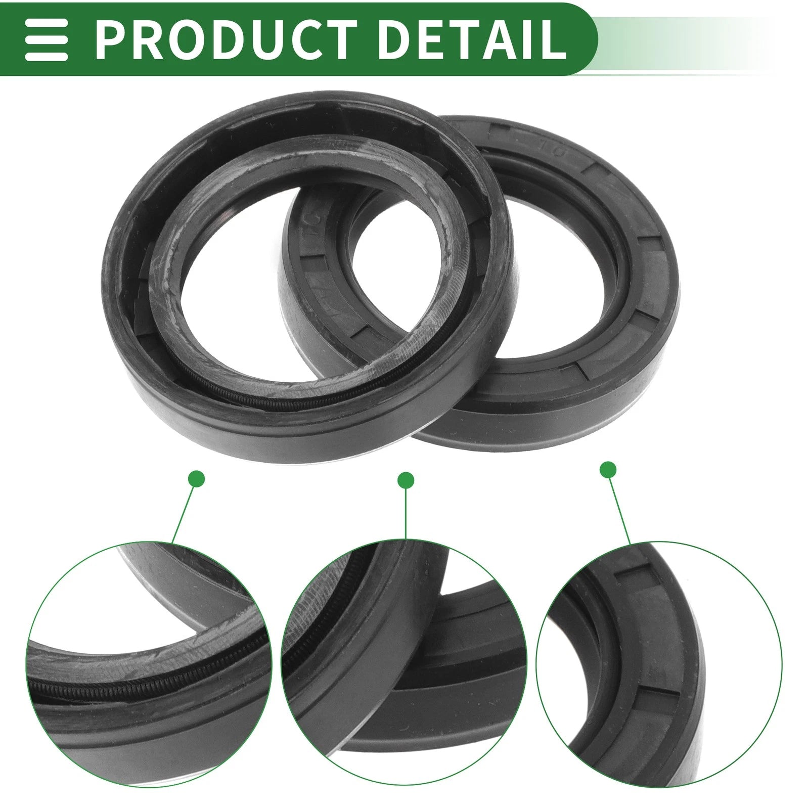 Set of 5 Oil Seal Rotary Shaft Seal NBR Rubber 35x52x10mm