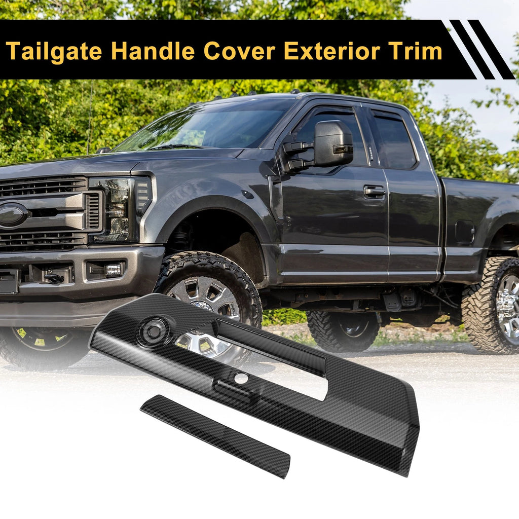Set of 1 Carbon Fiber Tailgate Handle Cover Trim for Ford F-150 (2021–2024)